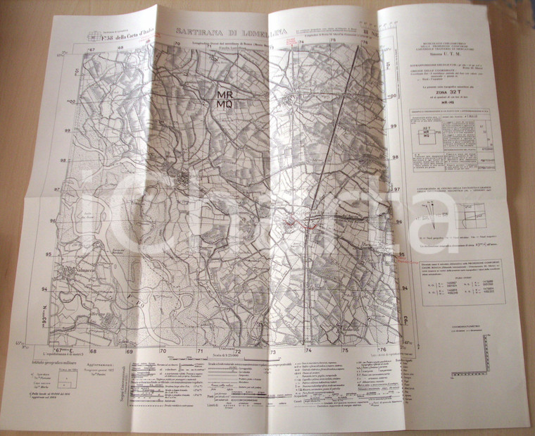 1950 ca SARTIRANA LOMELLINA (PV) Mappa 1922 territorio