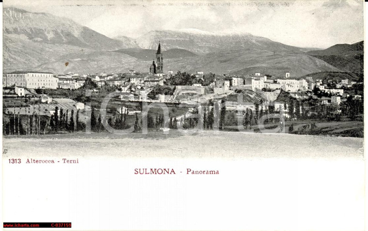 Sulmona anni '20 - largo panorama d'epoca