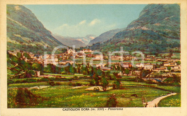 1943 CHATILLON (AO) Veduta panoramica paese e vallata *Cartolina postale FP VG