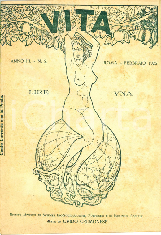 1925 ROMA VITA Malaria ufficiosa e il gioco delle tre carte Rivista Anno III n°2