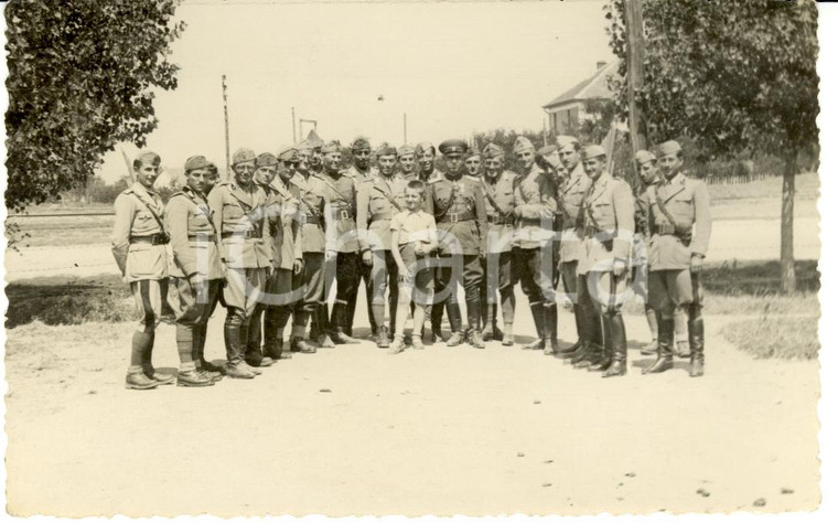 1941 WW2 UROSEVAC (Kosovo) Visita ufficiali bulgari nell'ALBANIA ITALIANA *Foto