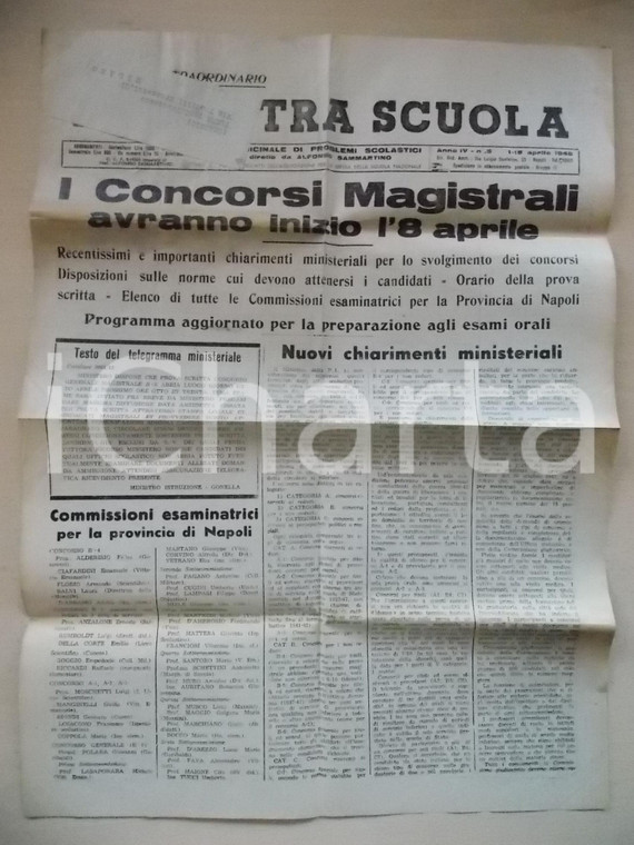 1948 LA NOSTRA SCUOLA I nuovi concorsi magistrali *Giornale anno IV n° 5