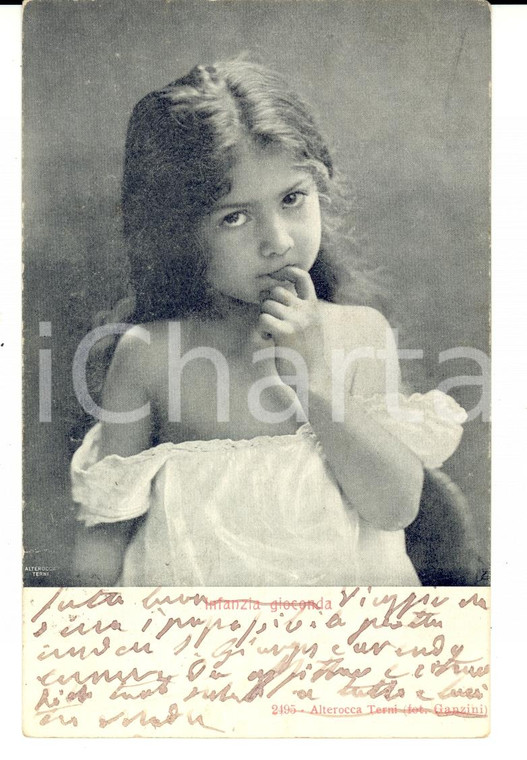 1903 Cartolina BAMBINA - Infanzia gioconda *Cartolina FP VG