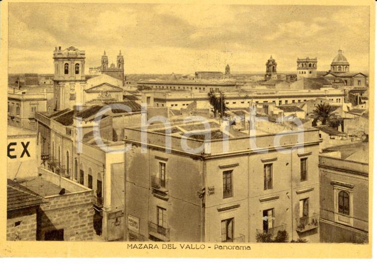 1950 MAZARA DEL VALLO (TP) Scorcio panoramico *Cartolina postale FG VG