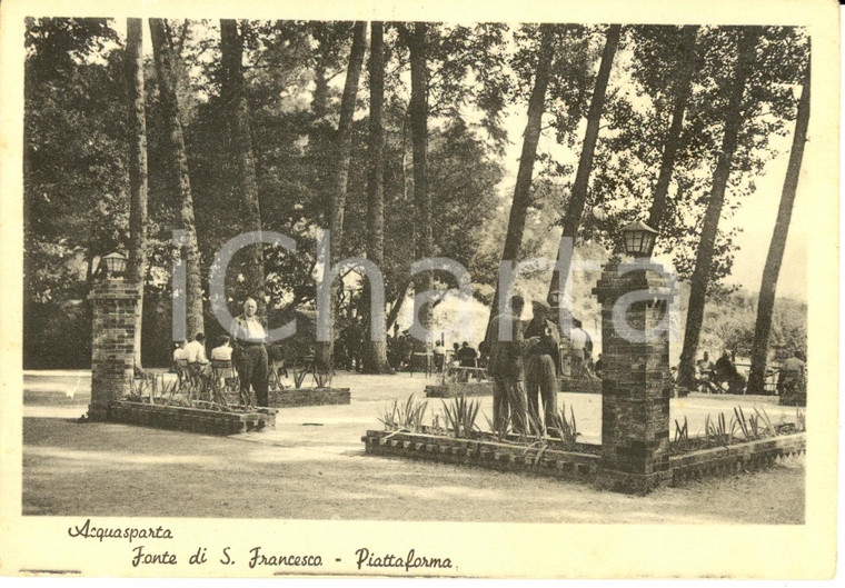 1940 ca ACQUASPARTA (TR) Piattaforma fonte S.Francesco *Cartolina postale FG NV