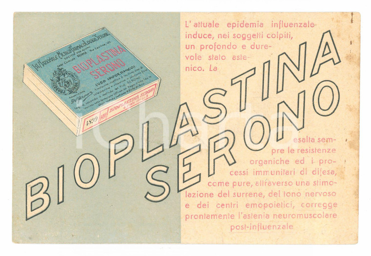 1946 - BIOPLASTINA SERONO. dott. Scottoni - viagg.