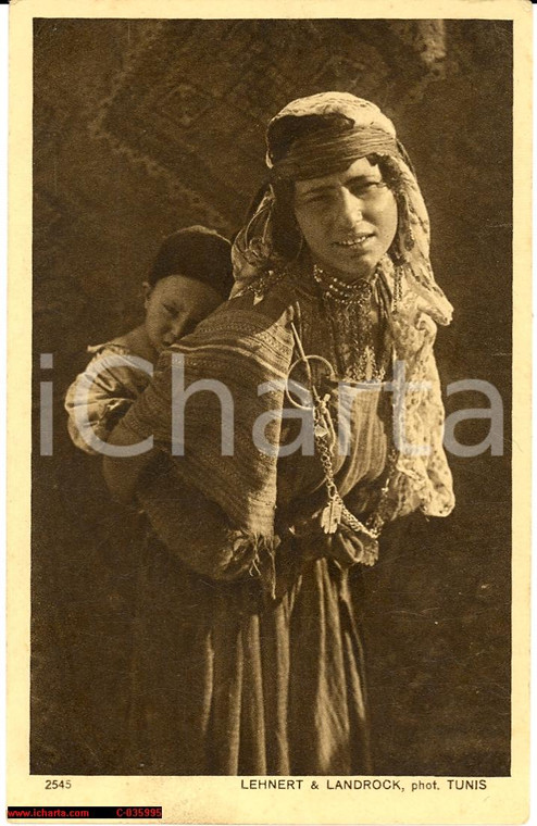 1915 Tripoli *Fotoritratto Madre beduina con bimbo