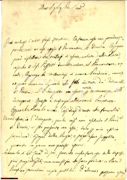 1836 ROMA NATILI interprete per Tribunale della Rota