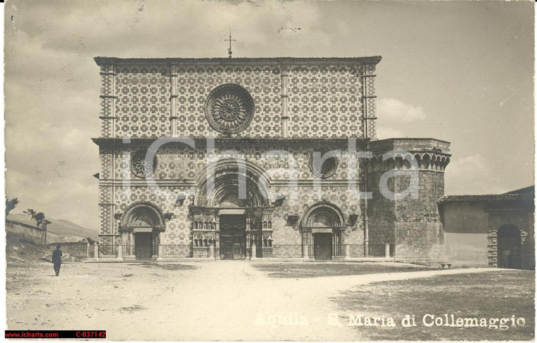 1910 L'Aquila - S. Maria Collemaggio - Animata