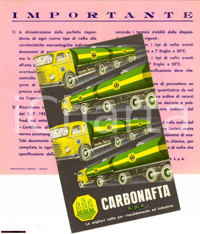 1960 Carbonafta SPA repressione frodi oli minerali