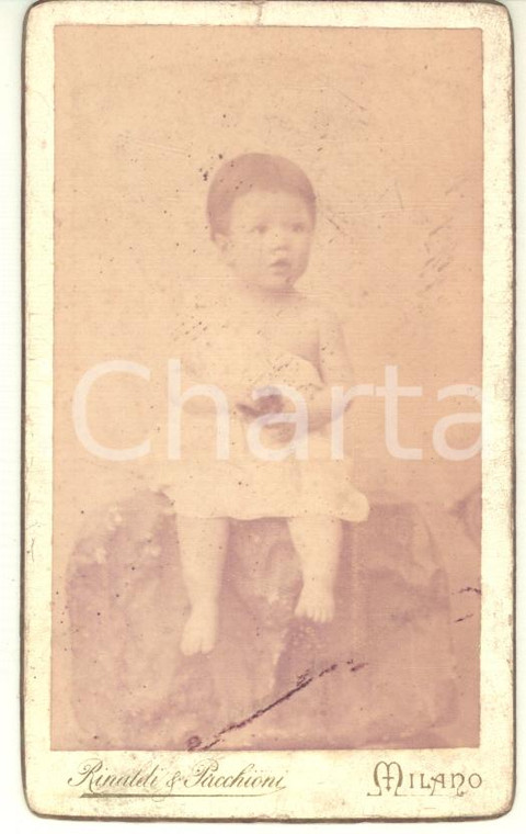 1910 ca MILANO Ritratto di bambino - Fotografia RINALDI & PACCHIONI