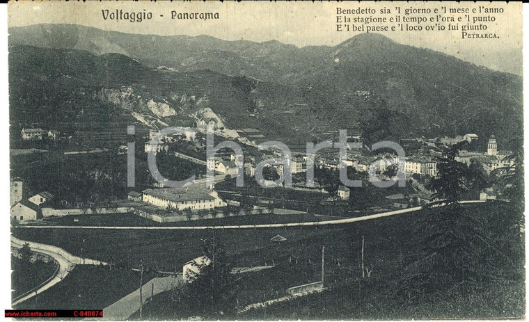 1918 Voltaggio (AL) - Panorama d'epoca *FP VG