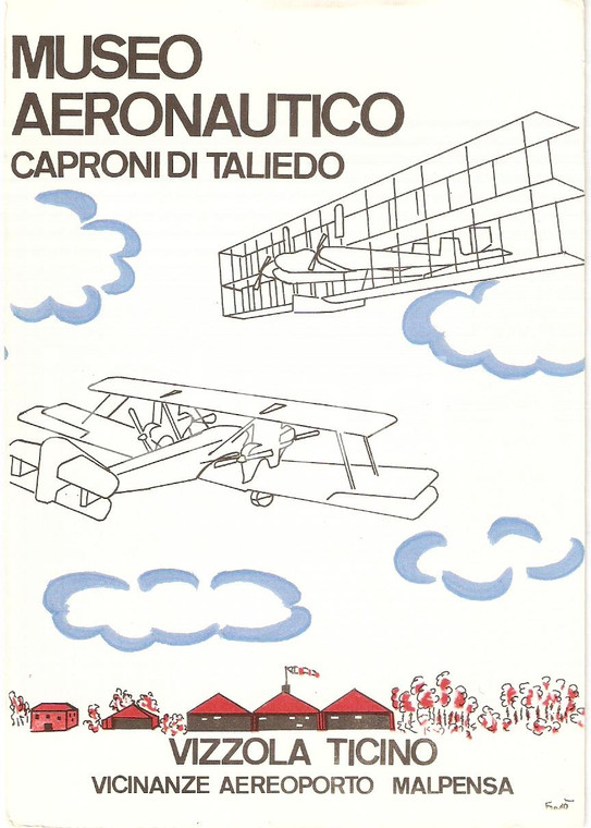 1975 ca VIZZOLA TICINO (VA) Museo aeronautico CAPRONI TALIEDO Illustrata FG NV