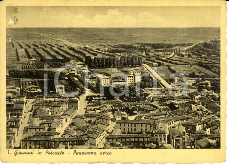 1940 S.GIOVANNI IN PERSICETO (BO) Panorama aereo *Cartolina Postale FG VG