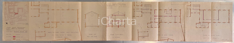 1945 ca CODOGNO (LO) Geom. Guido SELLA Progetto nuova sede scuola serale 33x180