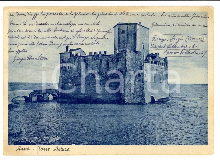 1956 NETTUNO (RM) Veduta della Torre ASTURA FG VG