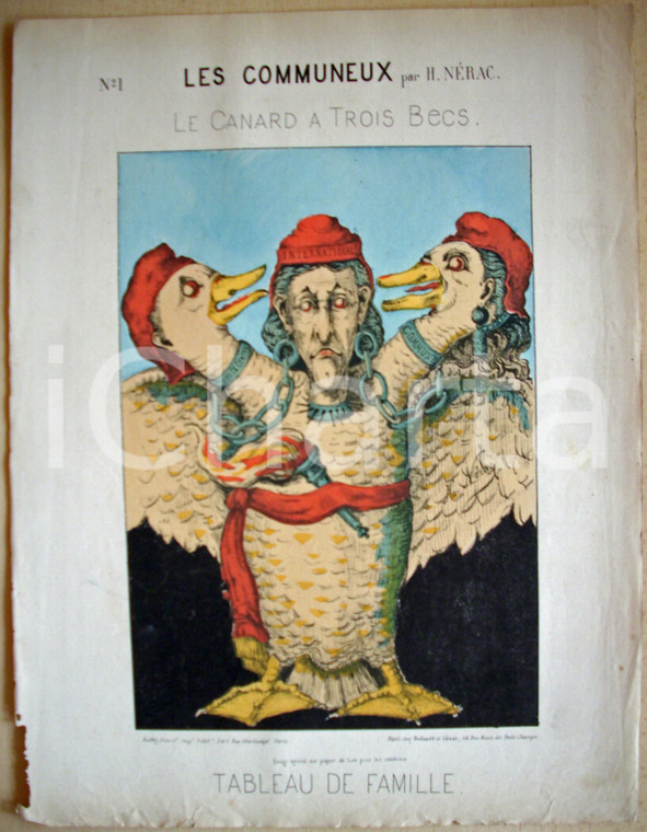 1871 COMMUNE Le canard à trois becs Tiratura speciale