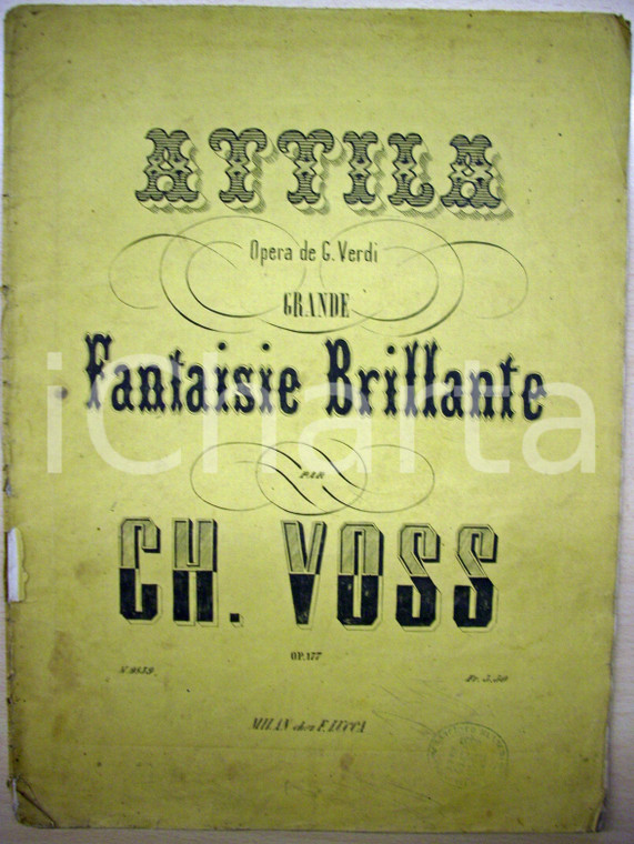 1890 Spartito Christina VOSS Fantaisie Brillante ATTILA