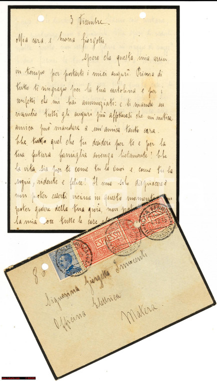 1848 Storia postale MATERA Nozze Giorgetta INNOCENTI