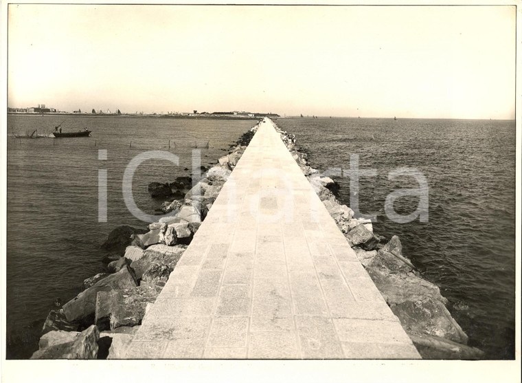 1935 ca CHIOGGIA (VE) Le dighe del Canal Porto ANIMATA