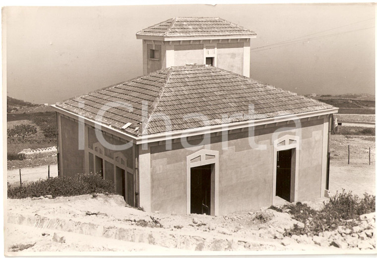 1933 ERICE (TP) Acquedotto FONTANAROSSA Edificio pompe FOTOGRAFIA