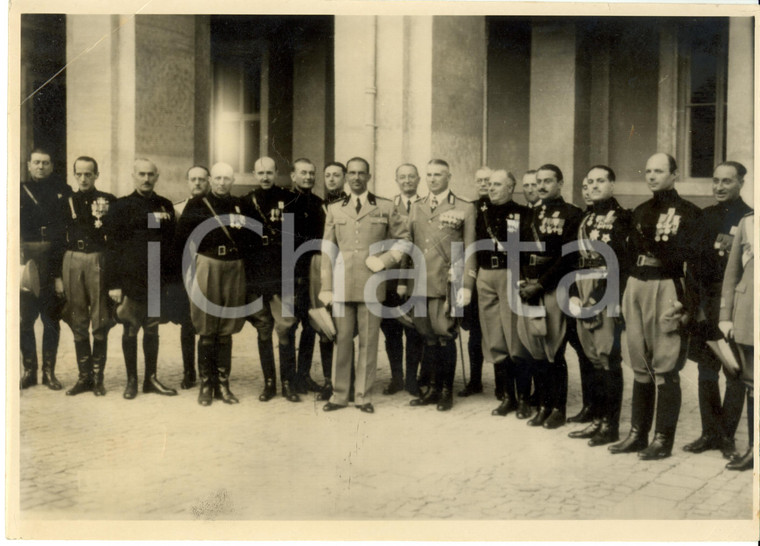 1938 Roma UMBERTO II e GRANATIERI a cerimonia alla CASERMA GARDAN *Fotografia