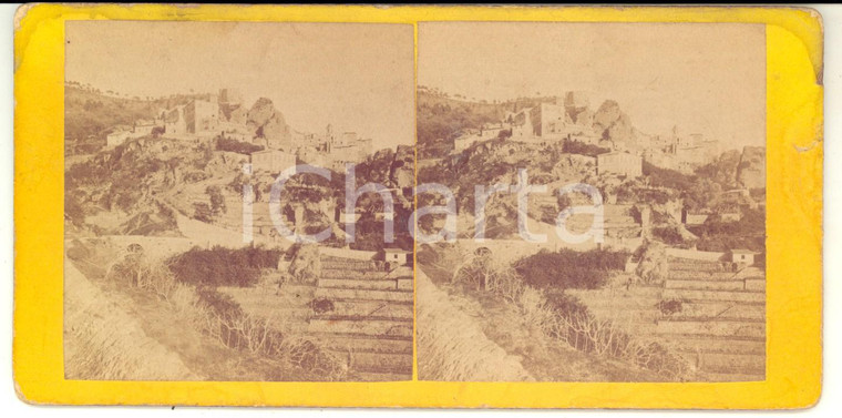 1890 ca ROQUEBRUNE-CAP-MARTIN (FRANCE) Veduta panoramica *Foto stereoscopica