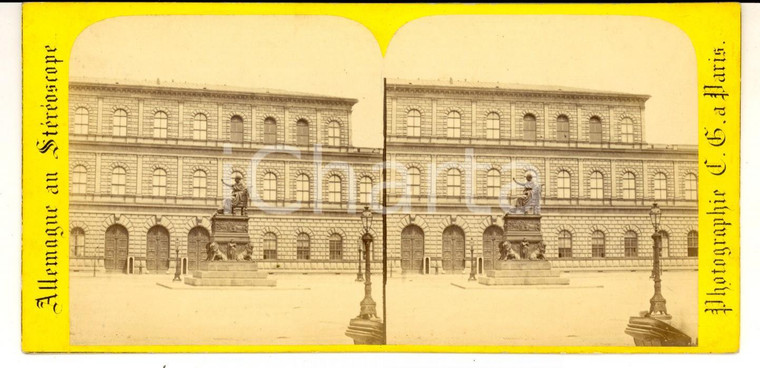 1890 ca MONACO (D) La Residenz - Palazzo dei WITTELSBACH *Foto stereoscopica