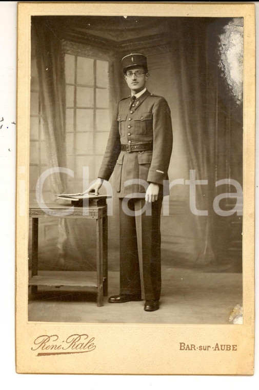 1920 ca BAR-SUR-AUBE (F) Portait d'officier POMPIERS *Photo RENE' RALE 10x16