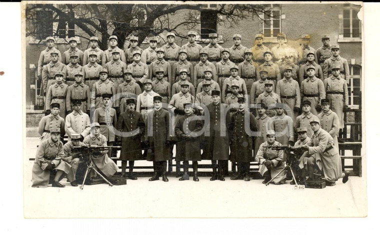 1915 ca WW1 FRANCE Bataillon 27e rgt avec mitrailleuses *Photo carte postale