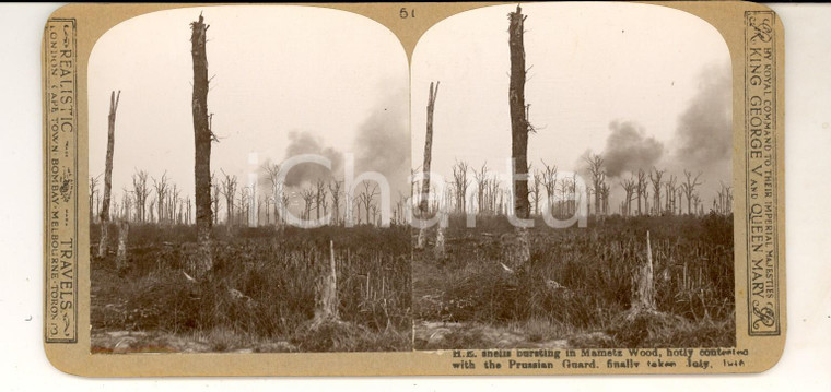 1918 WW1 THE GREAT WAR MAMETZ WOOD after a battle in 1916 *Stereoscopic photo 51
