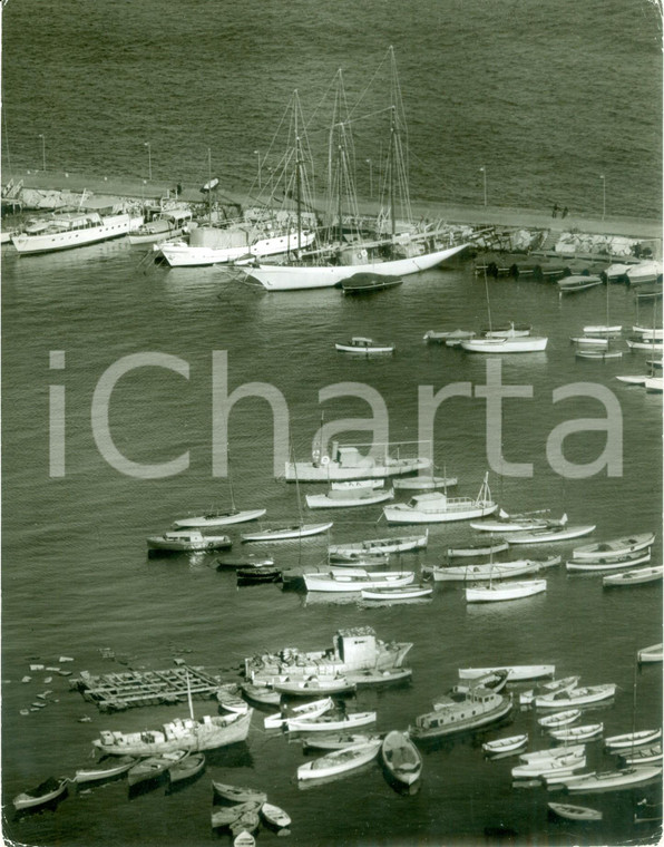1950 ca NAPOLI Imbarcazioni al porto di MERGELLINA *Vera fotografia