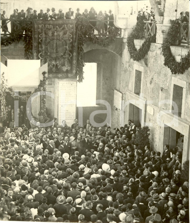 1931 ROMA VI Fiera del Libro - Italo BALBO e folla all'inaugurazione *Fotografia