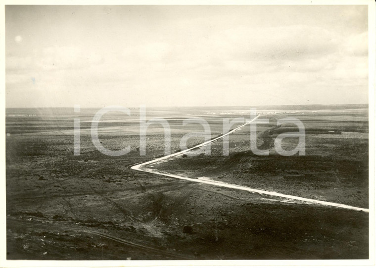 1935 ca LIBIA Veduta aerea strada BARCE-CIGLIONE-TECNIZ *Fotografia