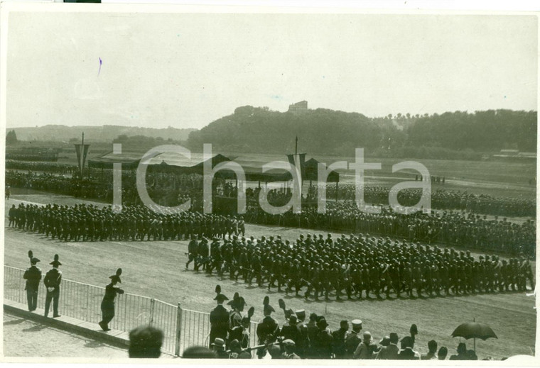 1930 ROMA Rivista reparti militari ai PARIOLI *Fotografia