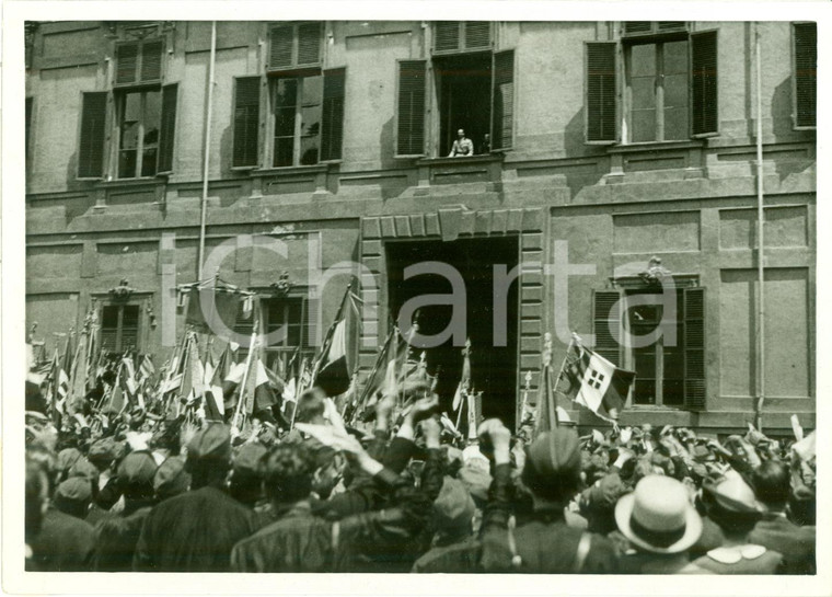 1937 TORINO Principe UMBERTO II saluta Fanti in congedo Raduno Nazionale *FOTO