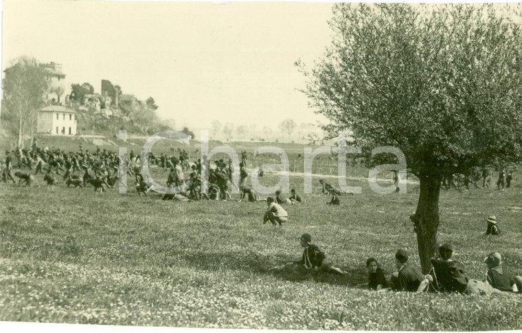 1931 ROMA TOR DI QUINTO Avanguardisti si esercitano in manovre militari *FOTO