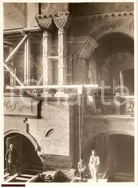 1930 VENEZIA Restauro pilastro BASILICA DI SANT'ANTONIO