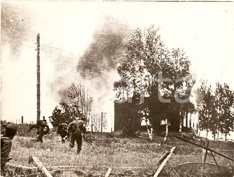 1940 ca CARELIA WW2 Truppe finlandesi in azione sul fronte *Fotografia