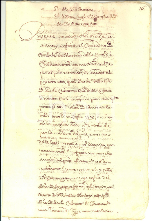1808 CHIARAMONTE GULFI Donna Stellaria FERRERI e la tenuta della SCRUFA 12 pp.