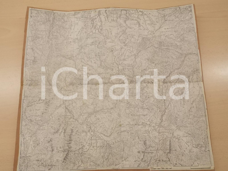 1920 ca Istituto Geografico Militare CARTA D'ITALIA - MONGIOJE *Mappa 40x38 cm