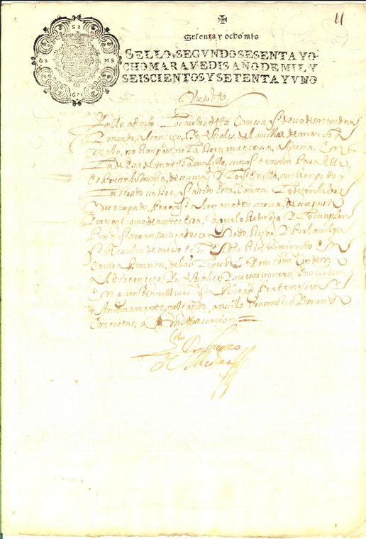 1671 CASTILLA ESPANA Istruzioni per gli scrivani *Lorenzo DE MEDINA
