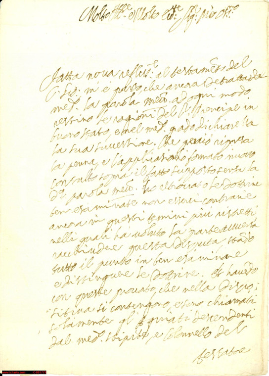 1683 LUCCA Luigi MANZI Ambigui pareri su testamento
