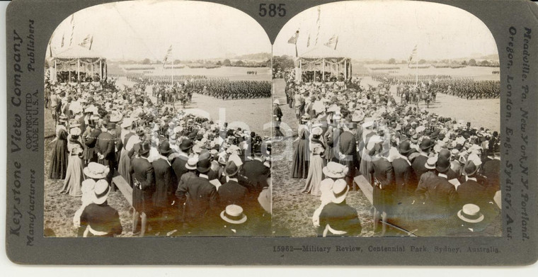 1890 SYDNEY (Australia) Military review Centennial Park