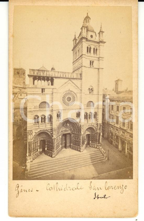 1875 GENOVA La cattedrale di San Lorenzo *Foto  C. DEGOIX