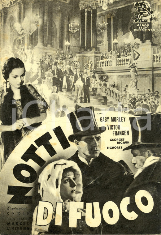 1937 NOTTI DI FUOCO Nuits de feu Gaby MORLAY Victor FRANCEN Movie *Volantino
