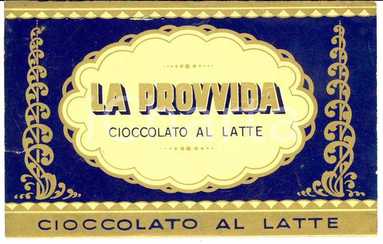 1920 ca TORINO Bustina LA PROVVIDA Cioccolato al latte *Pubblicità VINTAGE