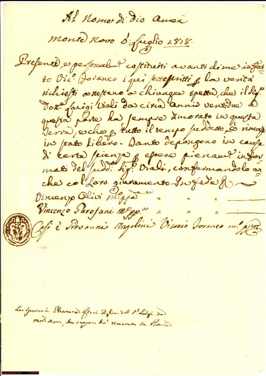 1818 OSTRA VETERE (AN) Stato libero di Luigi VIALI