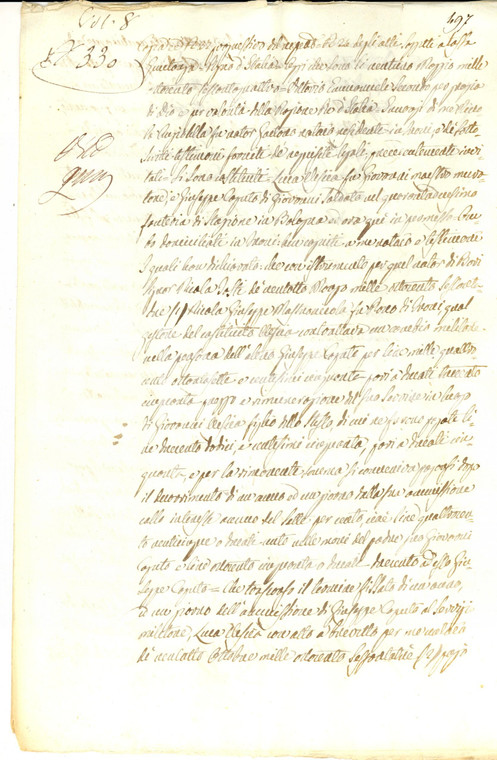1864 TRANI Luca VESCIA restituisce prestito a Giuseppe CAPUTO *Manoscritto