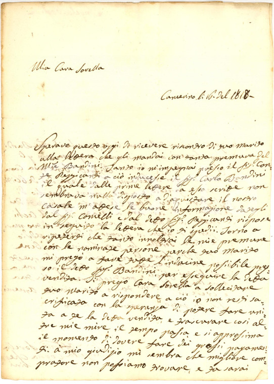 1818 CAMERINO (MC) Angela VOGLIA CHERUBINI spera nella vendita di una casa